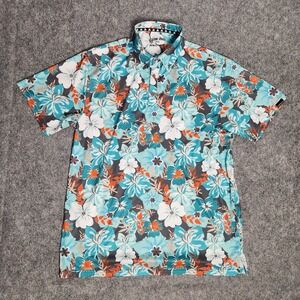 Tattoo Golf Shirt Men 2XL XXL Aloha Series Floral Skull Print Multicolor Outdoor